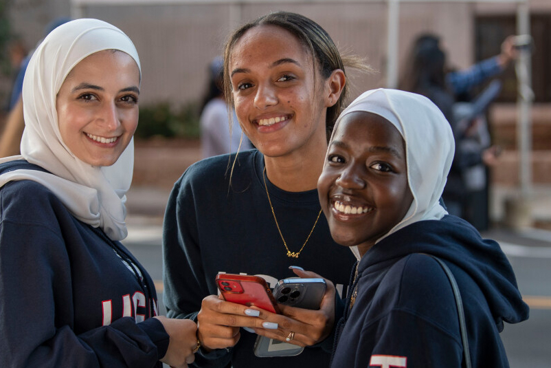 aerial view of Hartford skyline and trees during the summer.
